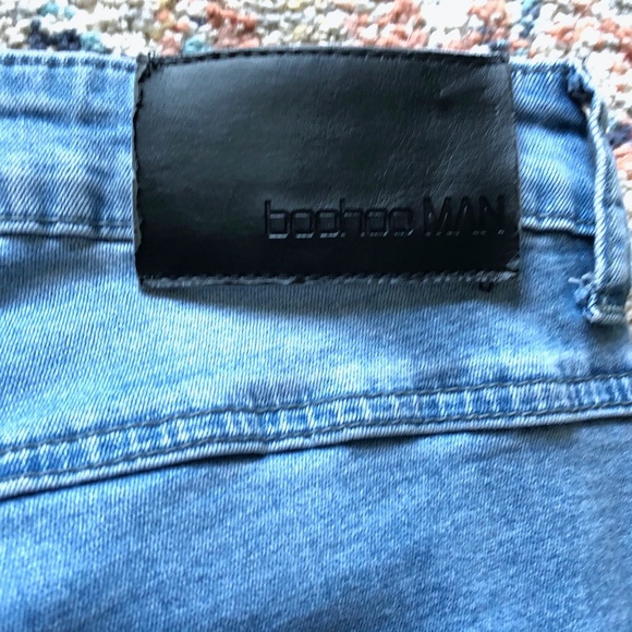 Boohoo Man Distressed Biker Detail Skinny Jeans - Picture 4 of 7